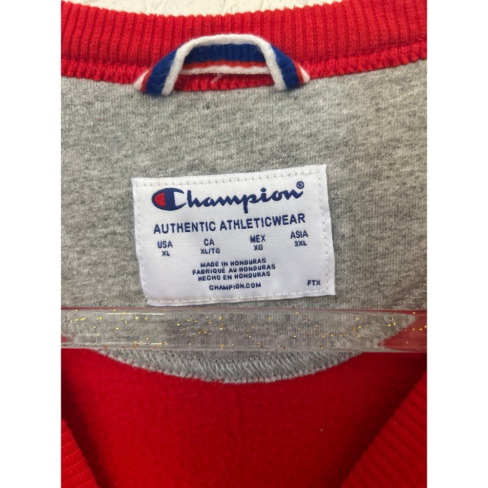 CHAMPION‎ MEN'S SWEATSHIRT POWERBLEND FLEECE MIDWEIGHT CREWNECK SCARLET RED - XL - Picture 3 of 4